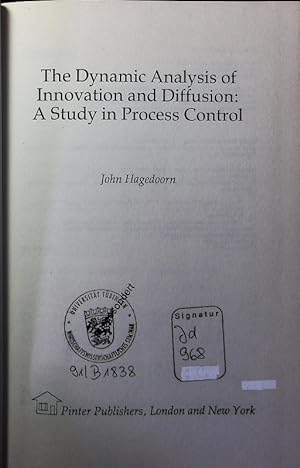 Imagen del vendedor de The dynamic analysis of innovation and diffusion. A study in process control. a la venta por Antiquariat Bookfarm