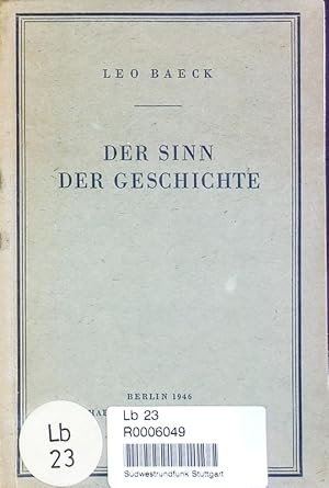 Bild des Verkufers fr Der Sinn der Geschichte. zum Verkauf von Antiquariat Bookfarm