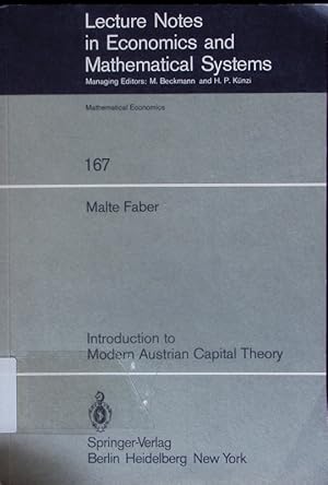 Bild des Verkufers fr Introduction to modern Austrian capital theory. zum Verkauf von Antiquariat Bookfarm