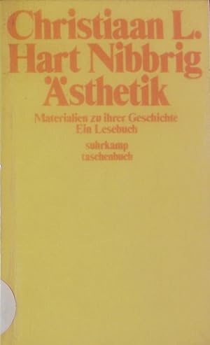 Bild des Verkufers fr sthetik. Materialien zu ihrer Geschichte; ein Lesebuch. zum Verkauf von Antiquariat Bookfarm