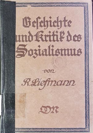 Immagine del venditore per Geschichte und Kritik des Sozialismus. venduto da Antiquariat Bookfarm