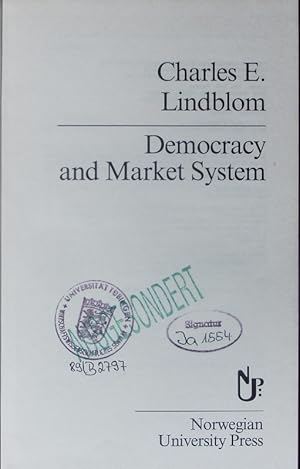 Immagine del venditore per Democracy and market system. venduto da Antiquariat Bookfarm
