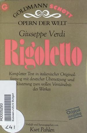Bild des Verkufers fr Rigoletto. zum Verkauf von Antiquariat Bookfarm