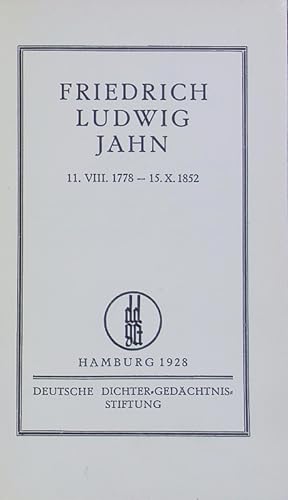 Bild des Verkufers fr Friedrich Ludwig Jahn. 11.VIII.1778 - 15.X.1852. zum Verkauf von Antiquariat Bookfarm