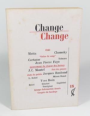Bild des Verkufers fr Revue Change n18 zum Verkauf von Librairie L'Autre sommeil