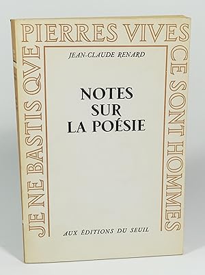 Image du vendeur pour Notes sur la posie mis en vente par Librairie L'Autre sommeil