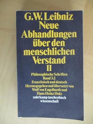 Bild des Verkufers fr Neue Abhandlungen ber den menschlichen Verstand II. Philosophische Schriften Band 3.2 zum Verkauf von Brcke Schleswig-Holstein gGmbH