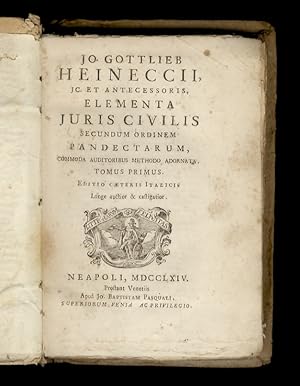 Jo. Gottlieb Heineccii, jc. et antecessoris, elementa juris civilis secundum ordinem Pandectarum,...