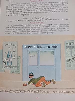 Image du vendeur pour ALBERT DUBOUT GRAVURE COULEURS IMPOTS TAXES ENGRAVING 1958 D17 mis en vente par Librairie RAIMOND