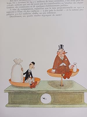 Seller image for ALBERT DUBOUT GRAVURE COULEURS IMPOTS TAXES ENGRAVING 1958 D15 for sale by Librairie RAIMOND