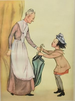 Image du vendeur pour Ameliaranne and The Green Umbrella. Original Vintage Mounted Book Print mis en vente par Libris Books