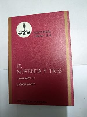 Imagen del vendedor de El noventa y tres, I a la venta por Libros Ambig