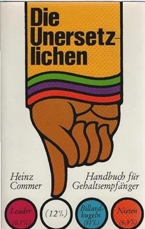 Image du vendeur pour Die Unersetzlichen : Handbuch fr Gehaltsempfnger. mis en vente par Schrmann und Kiewning GbR