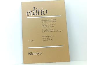 Bild des Verkufers fr editio. Internationales Jahrbuch fr Editionswissenschaft /International. (editio. Internationales Jahrbuch fr Editionswissenschaft /International . des Sciences de l'Edition Critique) zum Verkauf von Book Broker