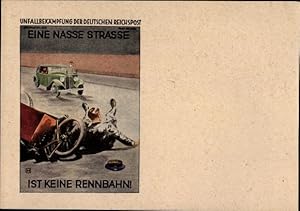 Ansichtskarte / Postkarte Unfallbekämpfung der Deutschen Reichspost, Verkehrsunfall