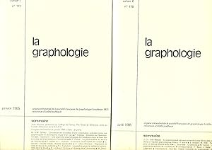 Image du vendeur pour La graphologie (4 numros de 1985 complet pour cette anne 177  180) mis en vente par LES TEMPS MODERNES