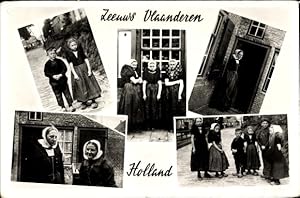 Bild des Verkufers fr Ansichtskarte / Postkarte Vlaandern Holland, Niederlndische Trachten zum Verkauf von akpool GmbH