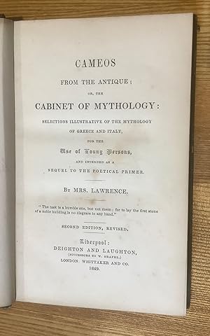 Cameos from the Antique: or the cabinet of mythology