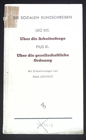 Seller image for Die sozialen Rundschreiben. for sale by books4less (Versandantiquariat Petra Gros GmbH & Co. KG)