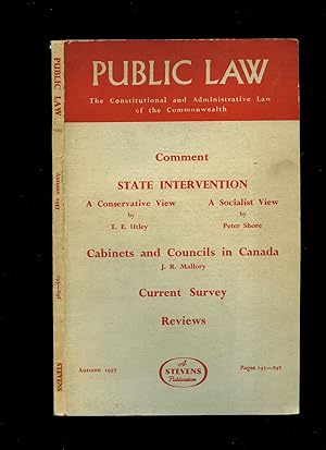 Bild des Verkufers fr Public Law | The Constitutional and Administrative Law of the Commonwealth | A Conservative View; A Socialist View; Cabinets and Councils in Canada (Autumn 1957) zum Verkauf von Little Stour Books PBFA Member
