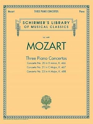 Bild des Verkufers fr Mozart - 3 Piano Concertos: Schirmer Library of Classics Volume 4481 Two Pianos, Four Hands zum Verkauf von AHA-BUCH GmbH