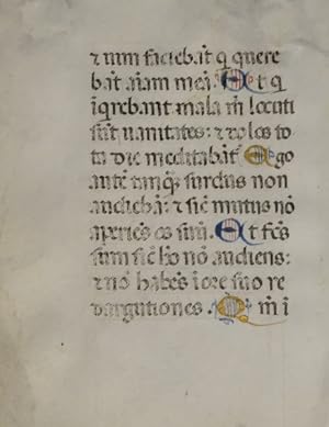 Blad uit een Italiaans getijdenboek. Handschrift op perkament Napels ca. 1460