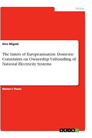 Bild des Verkufers fr The Limits of Europeanisation. Domestic Constraints on Ownership Unbundling of National Electricity Systems zum Verkauf von WeBuyBooks