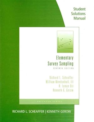 Imagen del vendedor de Elementary Survey Sampling a la venta por GreatBookPrices