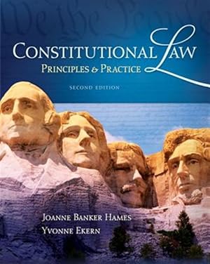 Immagine del venditore per Constitutional Law : Principles and Practice venduto da GreatBookPrices