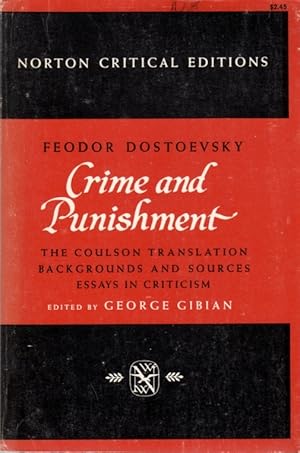 Seller image for Crime and Punishment: The Coulson Translation; Backgrounds and Sources; Essays in Criticism for sale by Clausen Books, RMABA