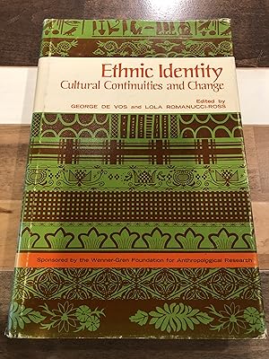 Image du vendeur pour Ethnic identity: Cultural continuities and change mis en vente par Rosario Beach Rare Books