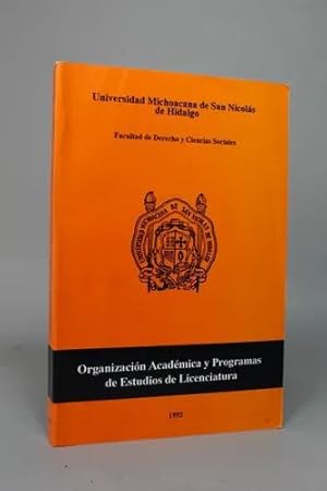 Imagen del vendedor de Organizacin Acadmica Programas De Licenciatura Umsnh Bc4 a la venta por Libros librones libritos y librazos