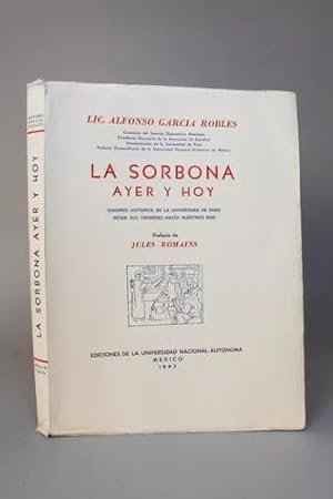 Bild des Verkufers fr La Sorbona Ayer Y Hoy Alfonso Garcia Robles 1943 Unam Bb3 zum Verkauf von Libros librones libritos y librazos