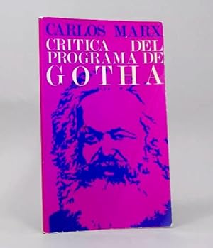 Imagen del vendedor de Crtica Del Programa De Gotha Carlos Marx 1971 Ah5 a la venta por Libros librones libritos y librazos