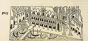 Bild des Verkufers fr Supplementum chronicarum (GWM 10971, HC 2807), Liber Nonus, Blatt 182 mit der authentischen Ansicht von Venedig. zum Verkauf von Versandantiquariat Christine Laist
