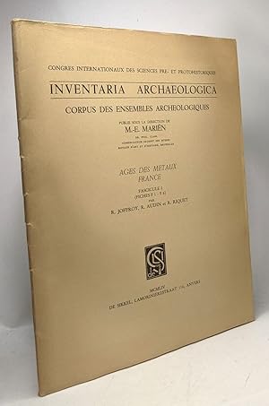 Seller image for Ages des mtaux France (Fiches F1 - F6) Corpus des ensembles archeologiques / Inventaria archaeologica for sale by crealivres