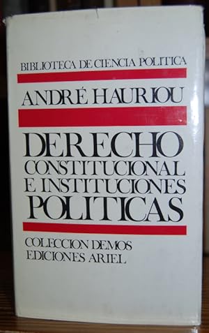 Image du vendeur pour DERECHO CONSTITUCIONAL E INSTITUCIONES POLITICAS. Traduccin castellana, adaptacin y apndice sobre EL DERECHO CONSTITUCIONAL Y LAS INSTITUCIONES POLITICAS EN ESPAA mis en vente par Fbula Libros (Librera Jimnez-Bravo)