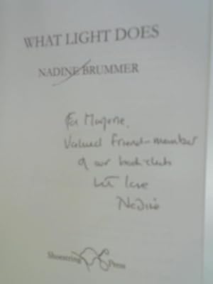 Imagen del vendedor de What Light Does a la venta por World of Rare Books