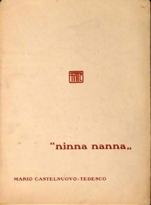"Ninna nanna" (per l`album di una bimba). Per canto e pianoforte. Versi di U.C.T. 10768. Mezzo-So...