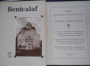 Imagen del vendedor de BENICALAF+ OBRA HISTRICO-RELIGIOSA DE ANTONIO CHABRET FRAGA (2 libros) a la venta por Libros Dickens