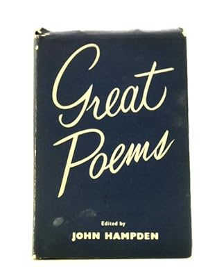 Bild des Verkufers fr Great Poems From Shakespeare to Manley Hopkins zum Verkauf von World of Rare Books