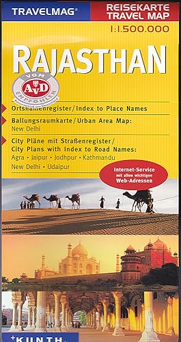 Bild des Verkufers fr Reisekarte : Rajasthan 1: 1.500.000 zum Verkauf von Versandantiquariat Karin Dykes
