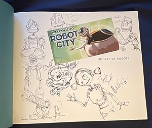 Bild des Verkufers fr THE ART OF ROBOTS; Blue Sky Studios and Twentieth Century Fox Present THE ART OF ROBOTS / By Amid Amidi / Preface by William Joyce / Foreword by Chris Wedge zum Verkauf von Borg Antiquarian