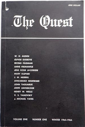 Image du vendeur pour The Quest. Volume One, Number One. Winter 1965-1966 mis en vente par Mare Booksellers ABAA, IOBA