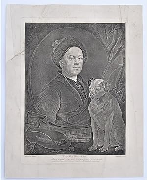 After William Hogarth, self-portrait with his dog Trump
