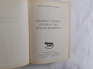 Imagen del vendedor de Gnesis y teora general del Estado Moderno. a la venta por Librera "Franz Kafka" Mxico.