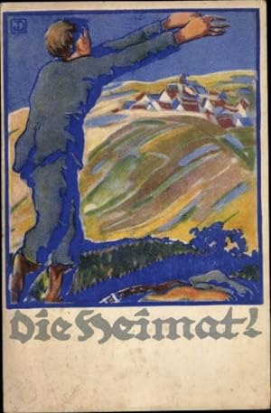 Künstler Ansichtskarte / Postkarte Dominicus, Josef, Die Heimat, Kriegsgefangenen Heimkehrkarte Nr 4