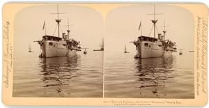 Stereo Foto Manila Philippinen, One of Dewey's Fighters, Cruiser Baltimore, US Navy - Underwood u...