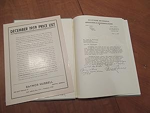 Seller image for Confederate Stamps, Old Letters And History (With) Transmittal Letter, Signed, And December 1959 Price List for sale by Arroyo Seco Books, Pasadena, Member IOBA