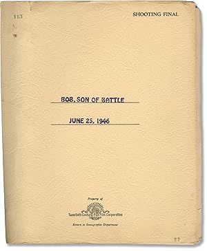 Bild des Verkufers fr Thunder in the Valley [Bob, Son of Battle] (Original screenplay for the 1947 film, copy belonging to actor Lon McCallister) zum Verkauf von Royal Books, Inc., ABAA